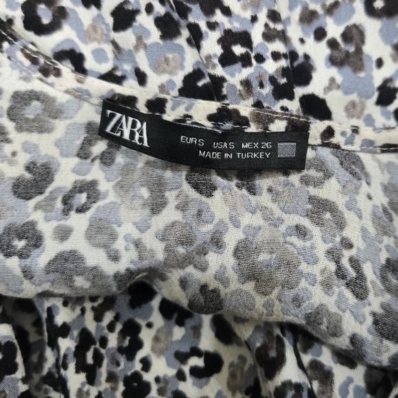 Zara Floral Flowy Mini Dress Super Cute!! S - Picture 6 of 7